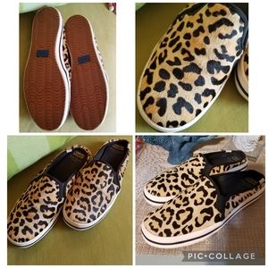 Sz 8 Kate Spade Leopard Print Keds *like new